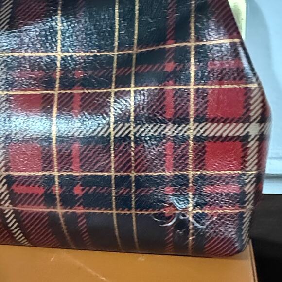 Patricia Nash Potenaz Leather Frame Crossbody Bag-Red tartan - Picture 2 of 4